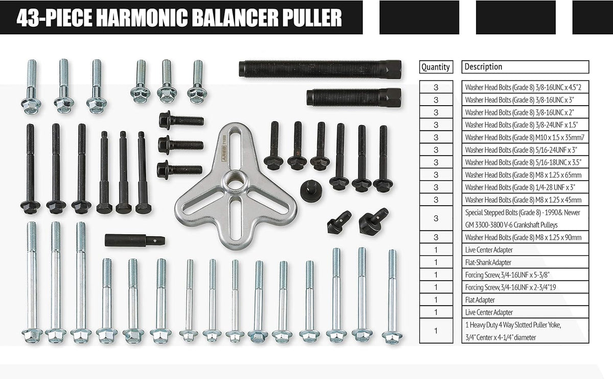 43-Piece Harmonic Balancer Puller Set V507