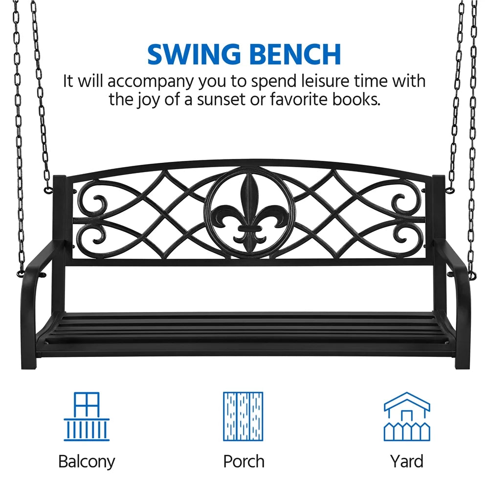 Black Iron Porch Swing U64524