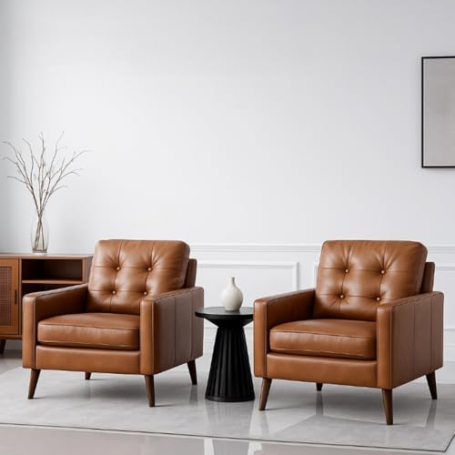 PU Accent Arm Chair with Tufted Back R35935