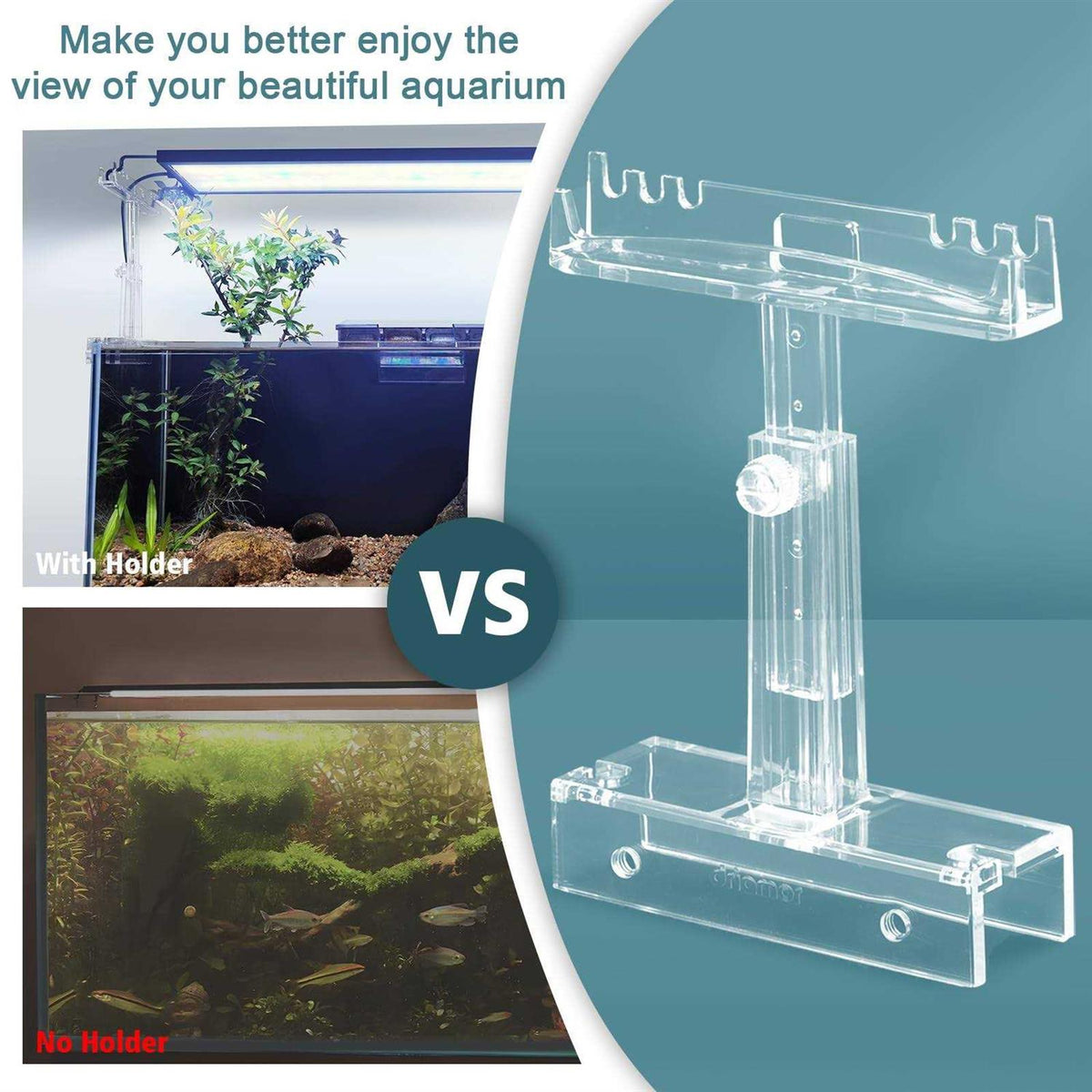 Adjustable Clear Acrylic Aquarium Light Holder 2pcs B272493