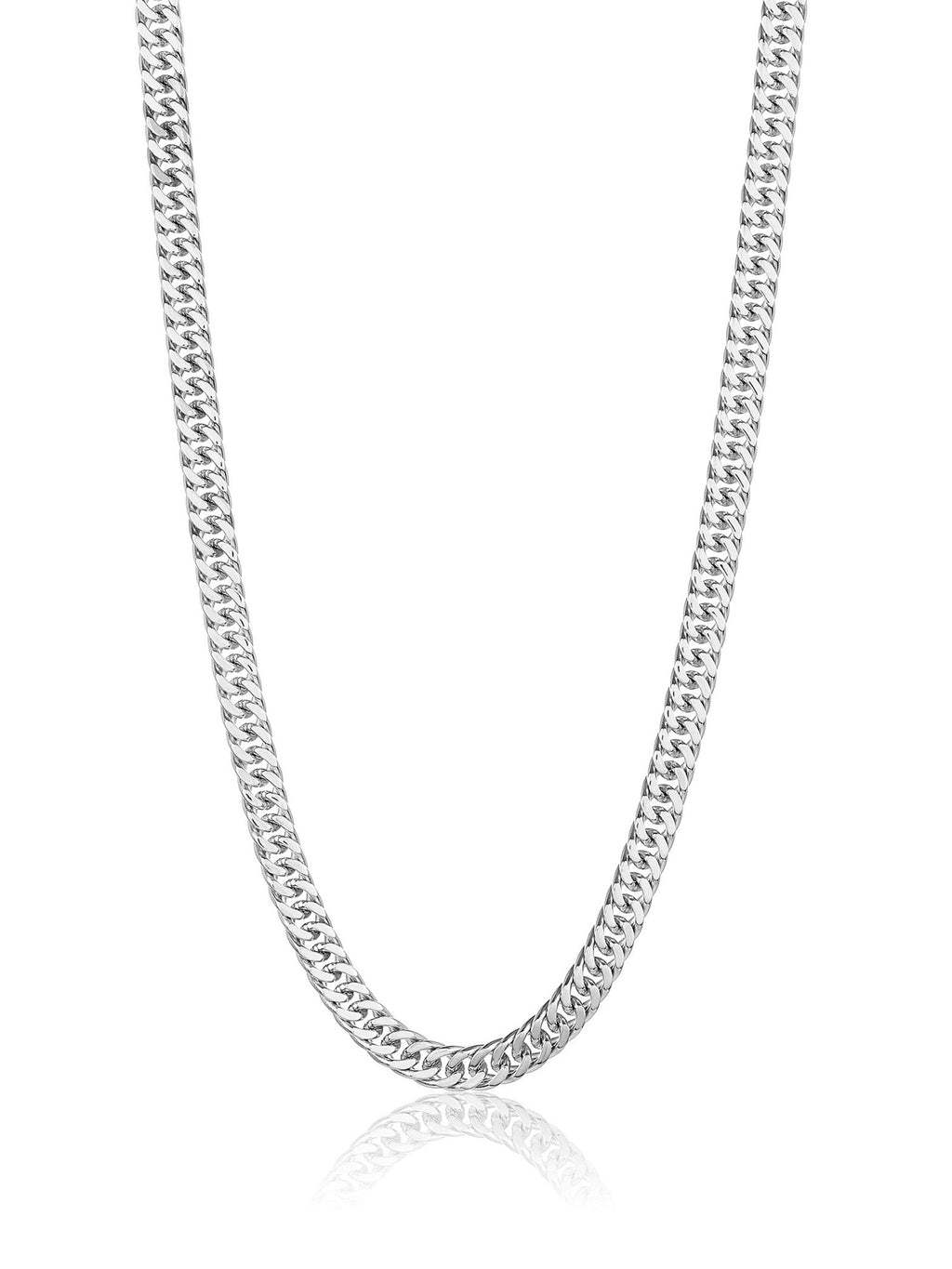 Stainless Steel 8mm Curb Chain Necklace 24" D673