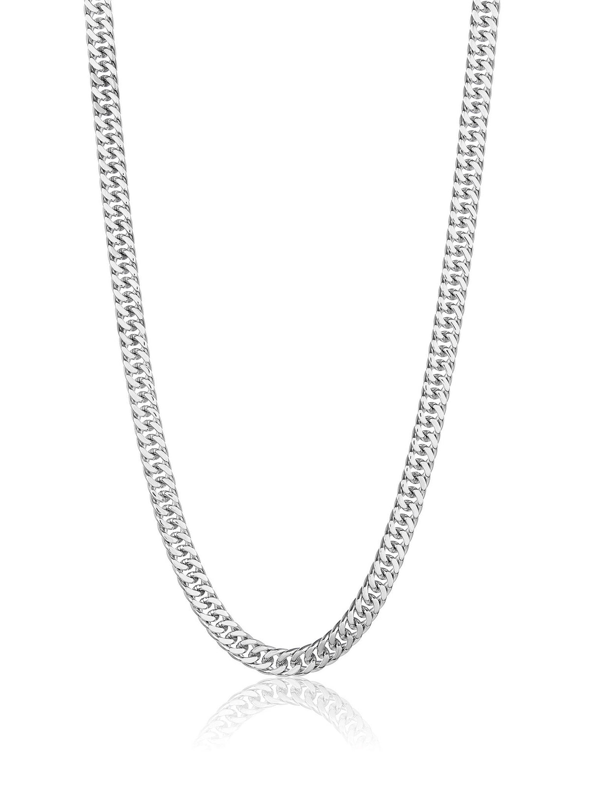 Stainless Steel 8mm Curb Chain Necklace 24" D673