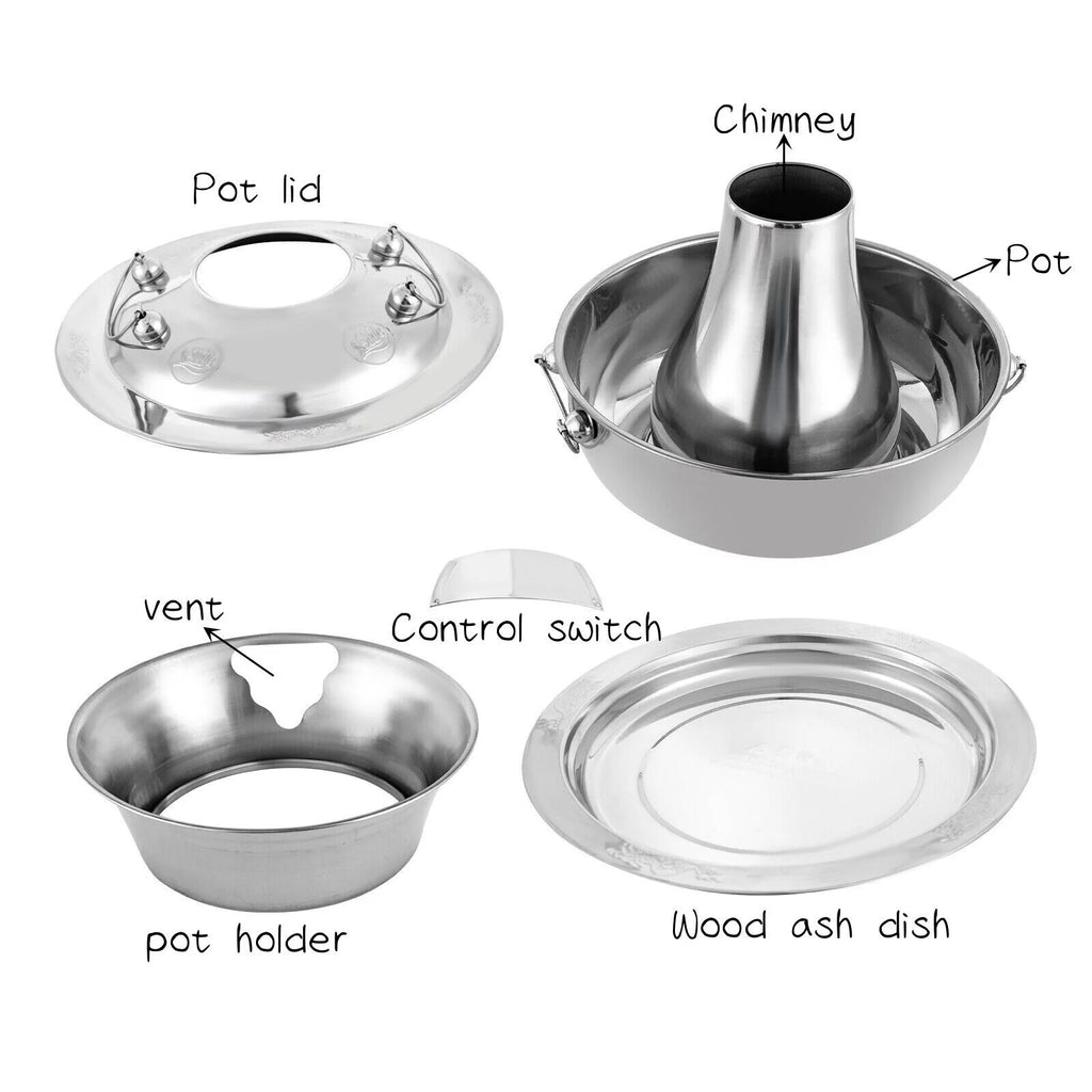 1.9QT/2.3QT Stainless Steel Shabu Hot Pot E784