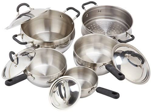 10 PC Stainless Steel Cookware Set O122