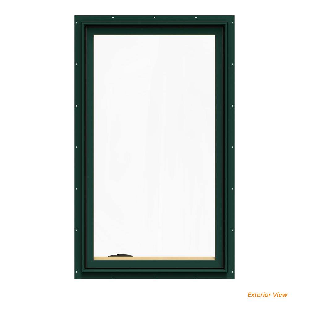28.75 in. x 48.75 in. Green Clad Wood Left-Handed Casement Window U692596