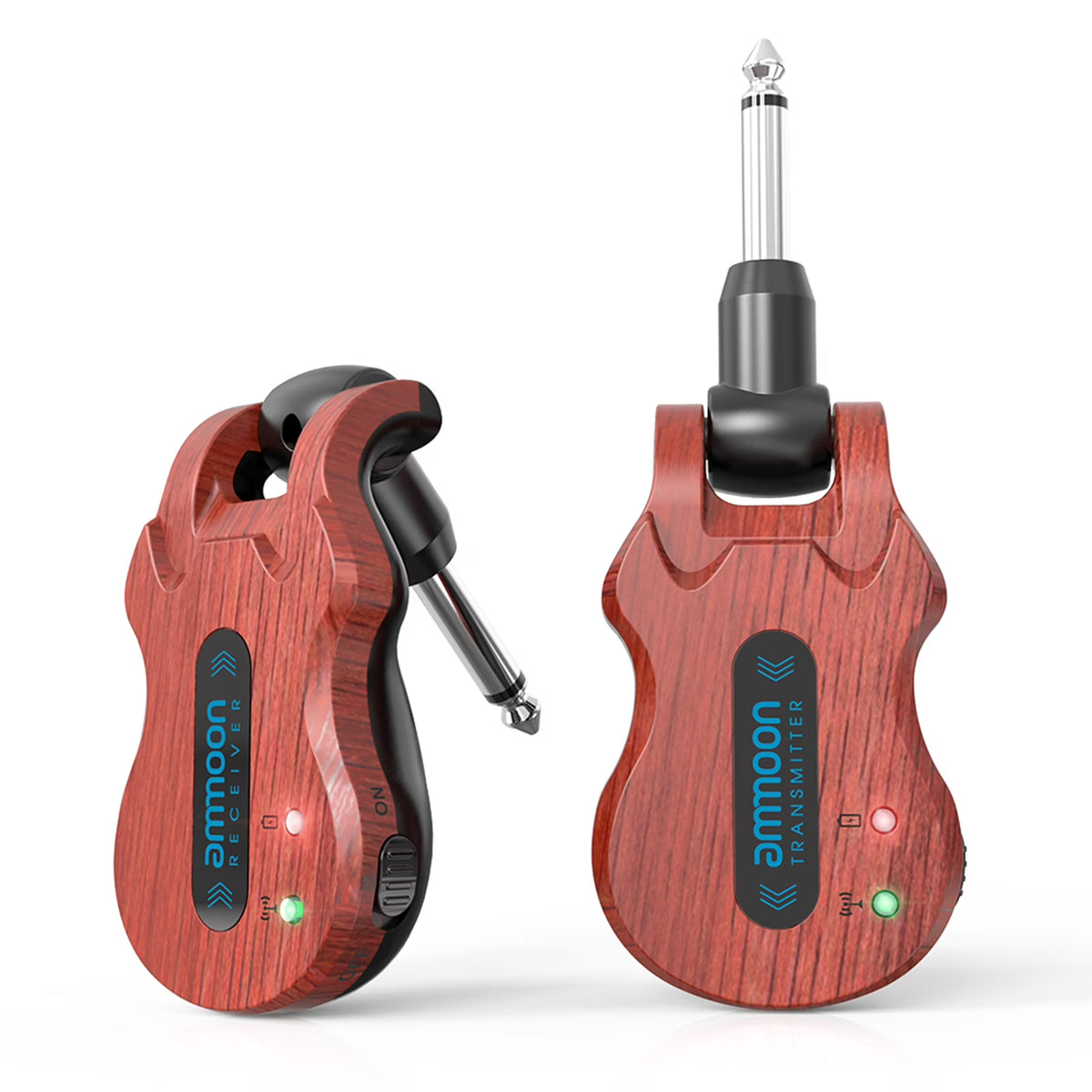 5.8G Wireless Guitar System Red Transmitter Receiver with USB Charging Cable G443413