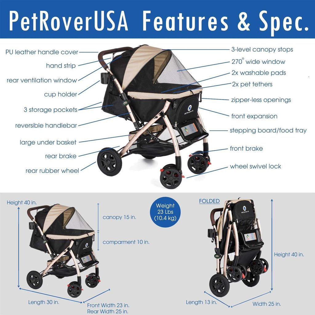 Extra Long Pet Stroller Y450