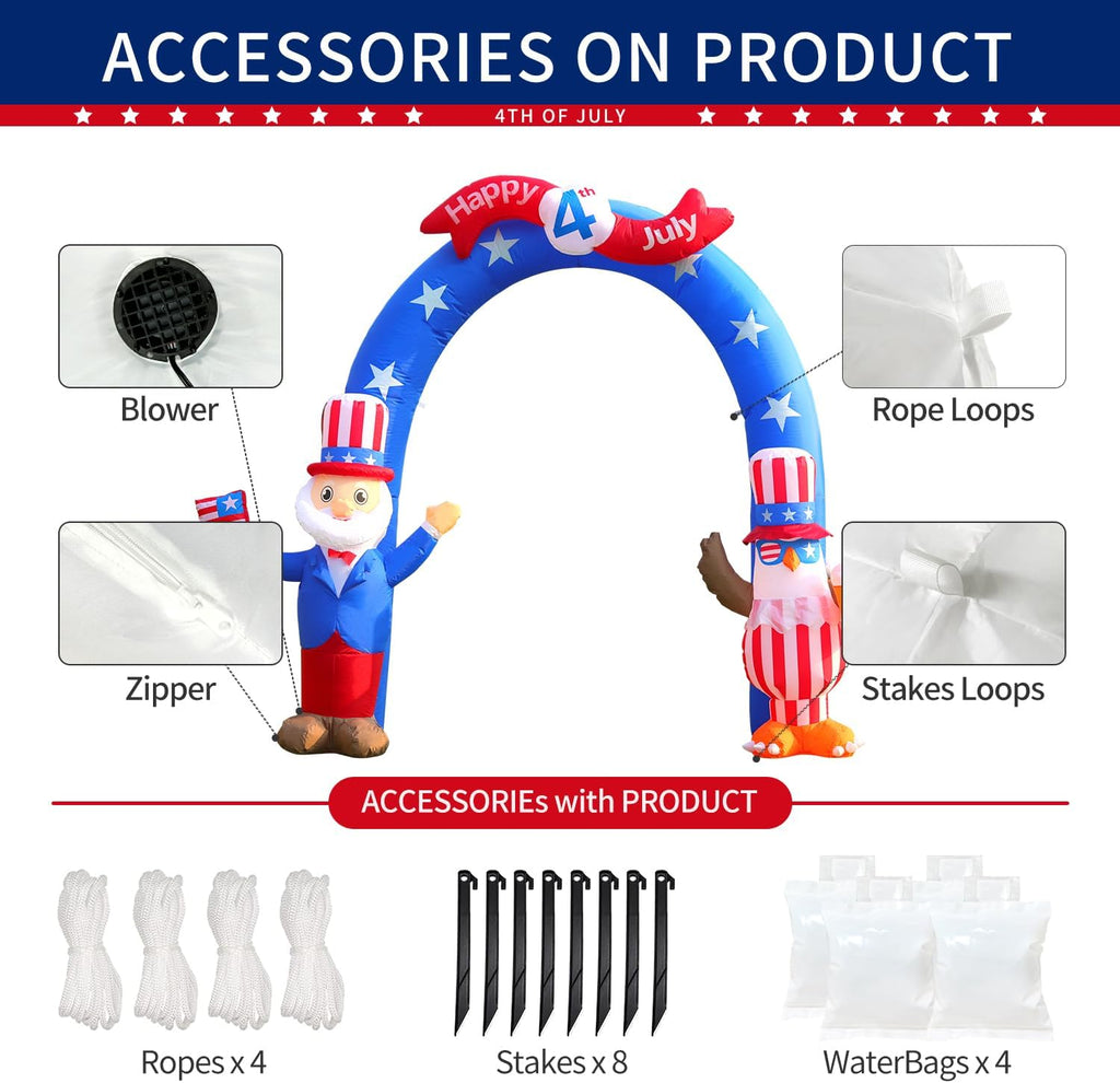 9 FT Inflatable Outdoor Decoration with LED Lights G44595
