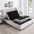 California King Adjustable Bed Base with Full Body Massage, USB, Grey I258488