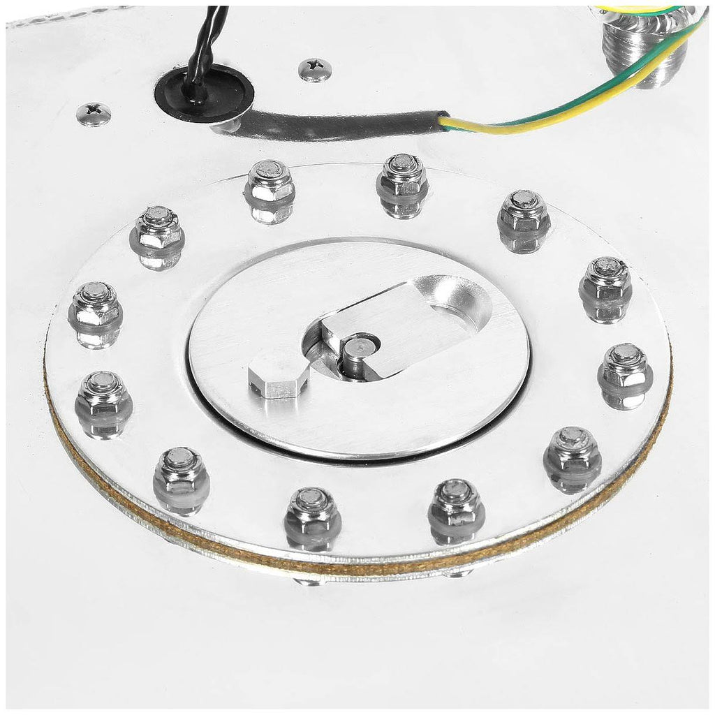 Aluminum Fuel Cell Gas Tank with Level Sender and Silver Cap A370144