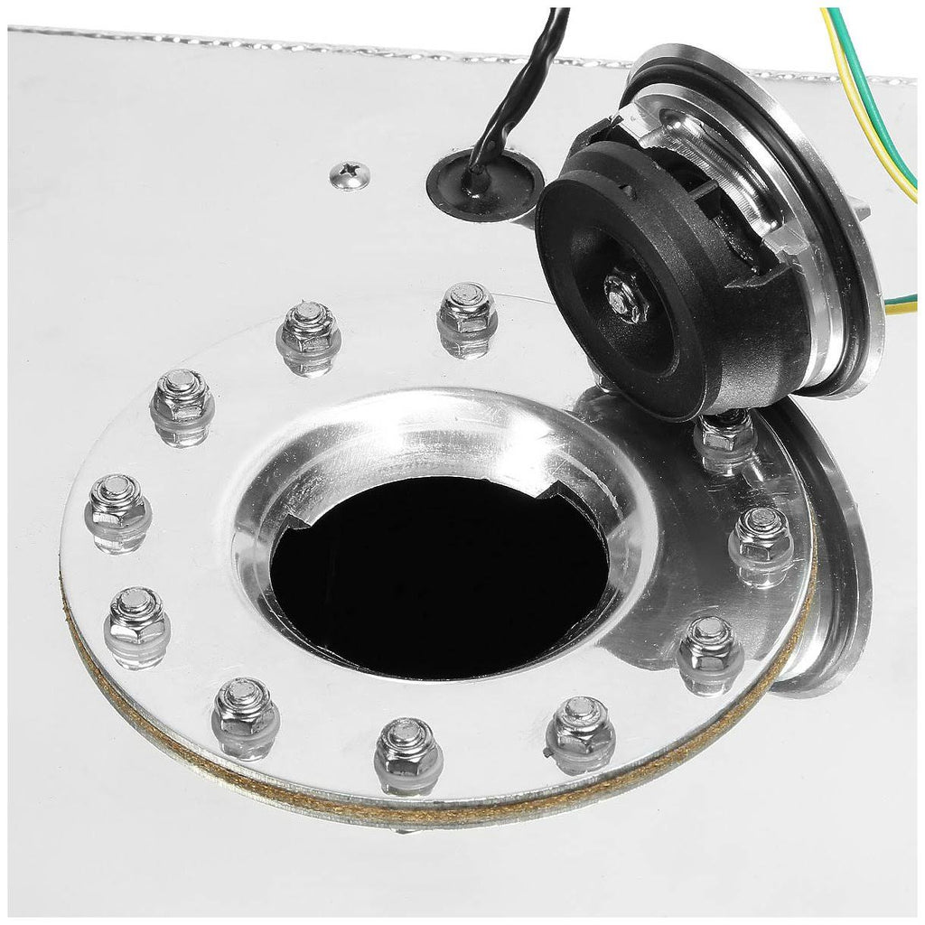 Aluminum Fuel Cell Gas Tank with Level Sender and Silver Cap A370144