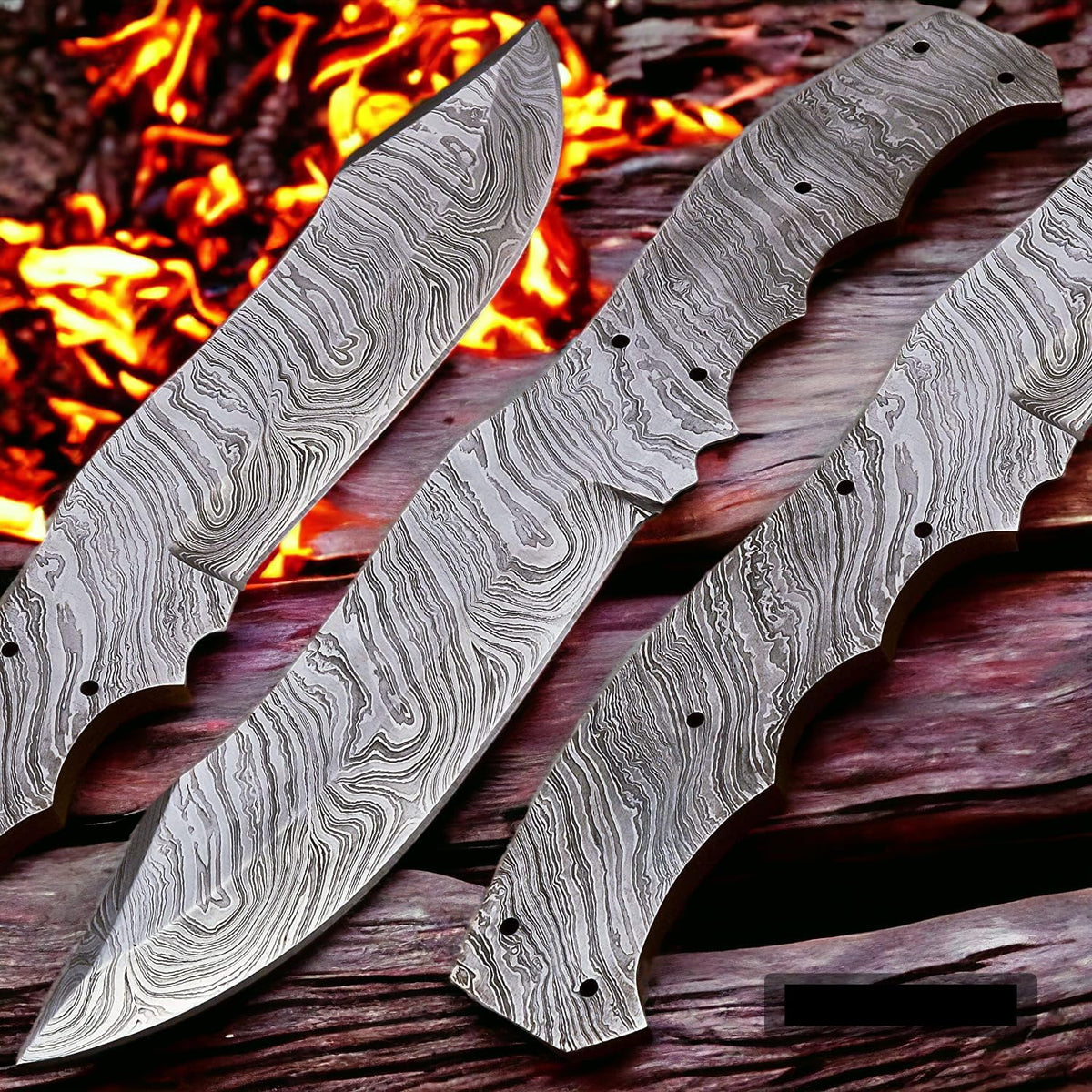 Damascus Steel Full Tang Blank Blade Knife C312