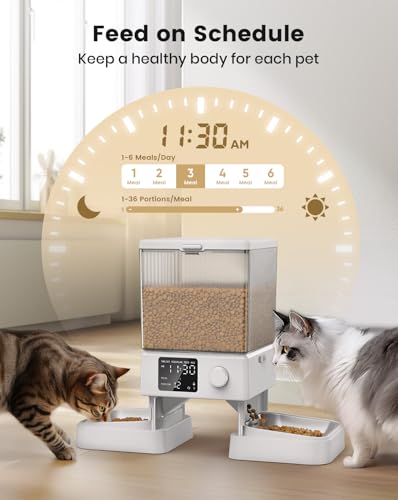 Automatic Cat Feeder with 5G WiFi, 20 Cups/5L Timed Dry Food Dispenser U946