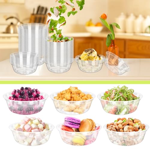 70 Pack 14oz Clear Plastic Bowls K370102