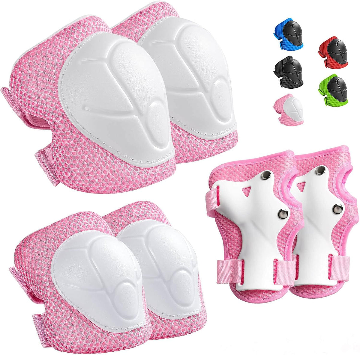 Adjustable Helmet Knee Pads Elbow Pads Wrist Guards Protective Gear Set U1760