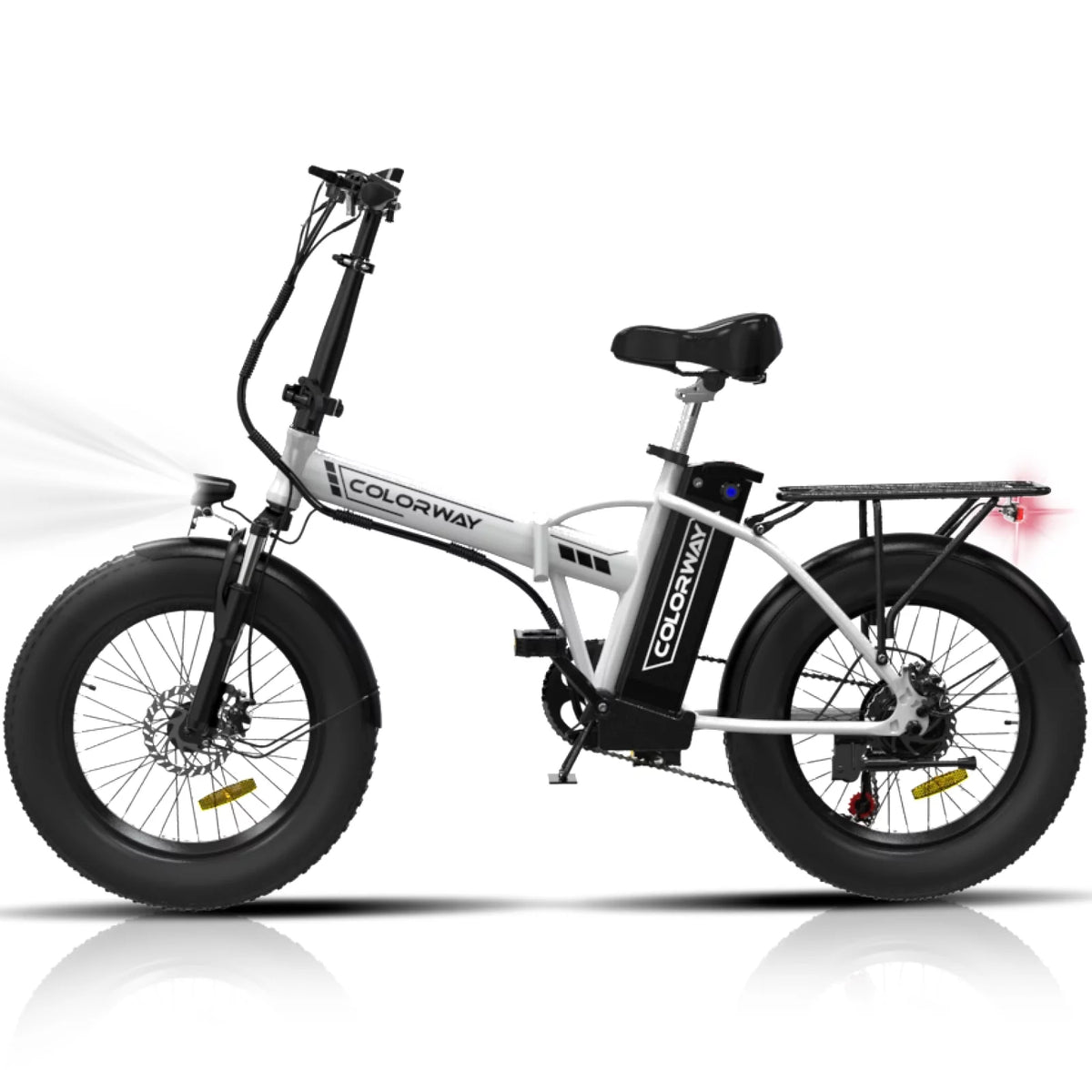 20"x3.0 Fat Tire Electric Bicycle with 500W/36V/12Ah Battery, Shimano 7-Speed B7076