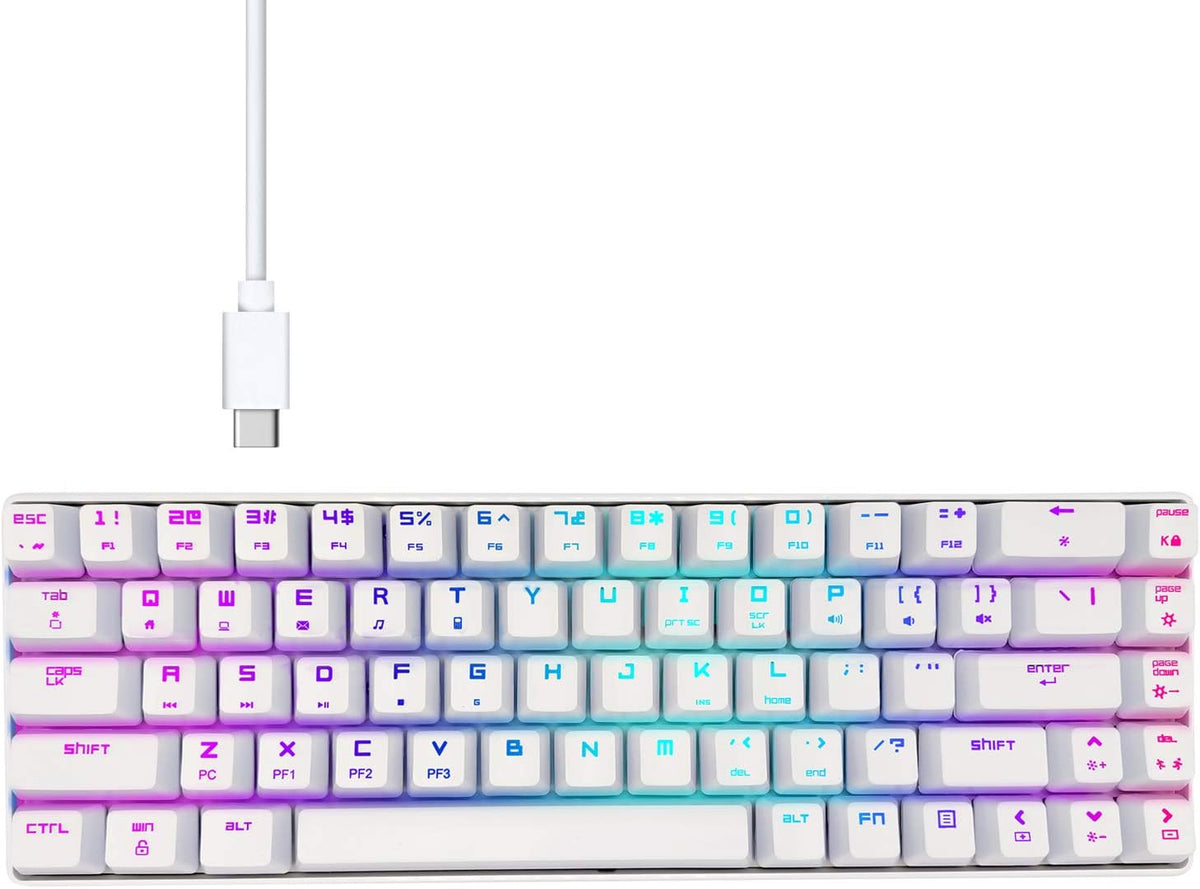 60% Mechanical Keyboard, RGB LED Backlit, Gateron Optical Switch, USB Wired Gaming Keyboard V2813