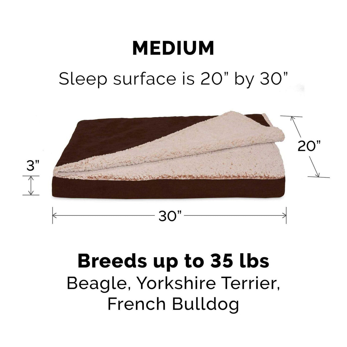 Berber & Suede Blanket Top Dog Bed C3678