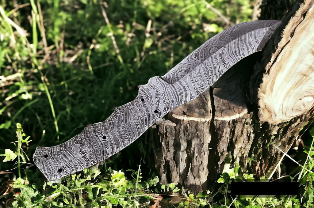 Damascus Steel Full Tang Blank Blade Knife C312