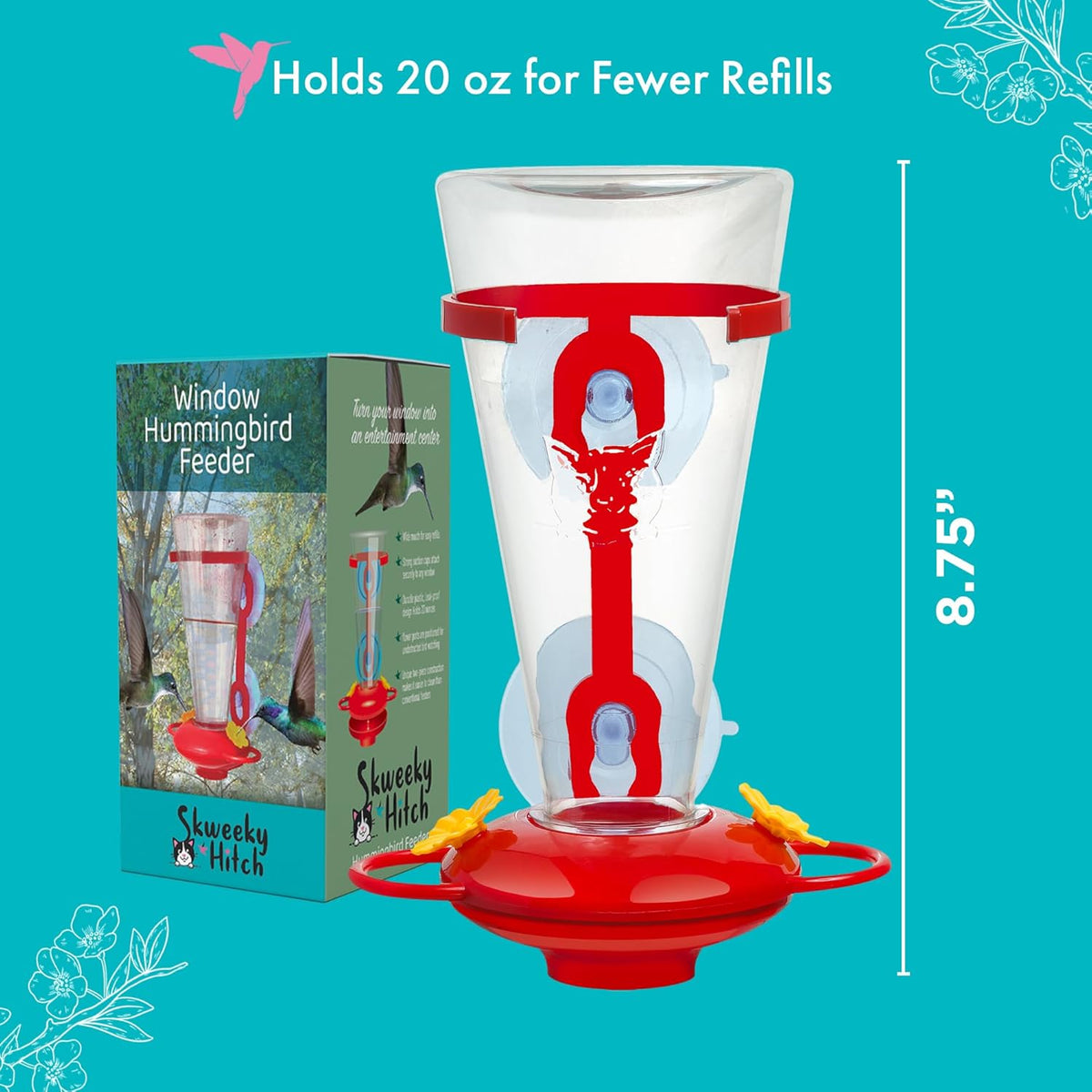 Large Capacity Plastic Window Hummingbird Feeder O219658