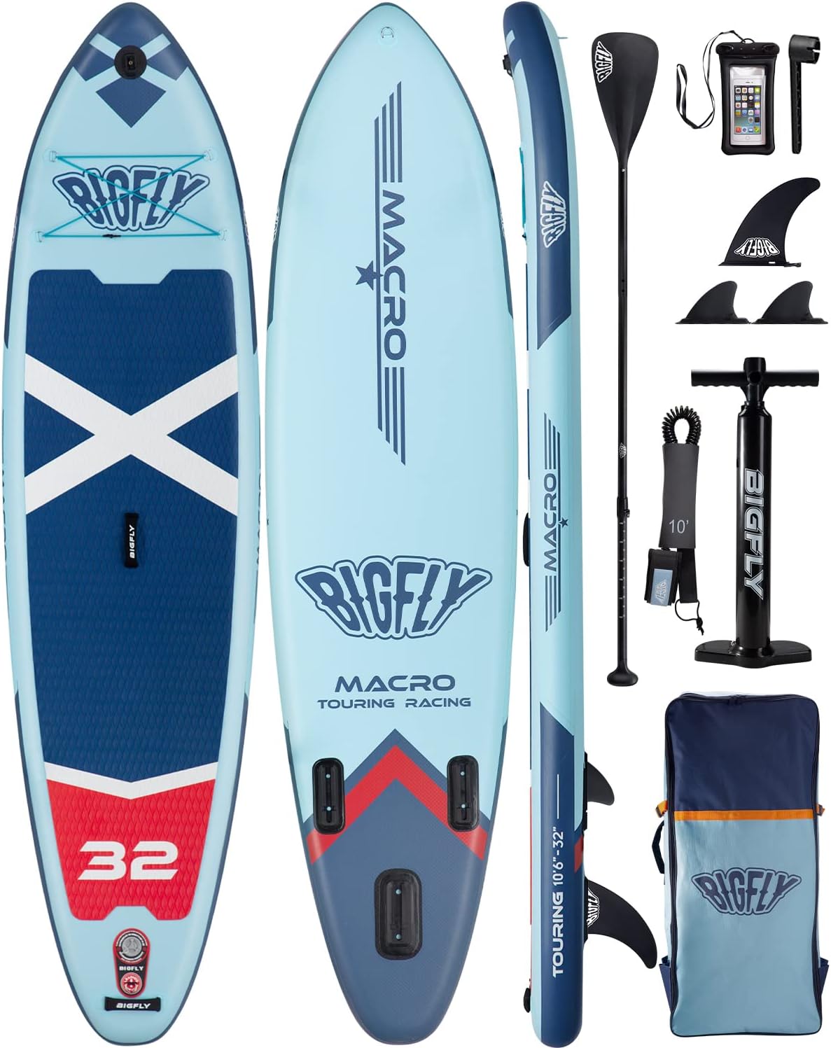 Inflatable Paddle Board with Handpump and Floating Paddle S3002