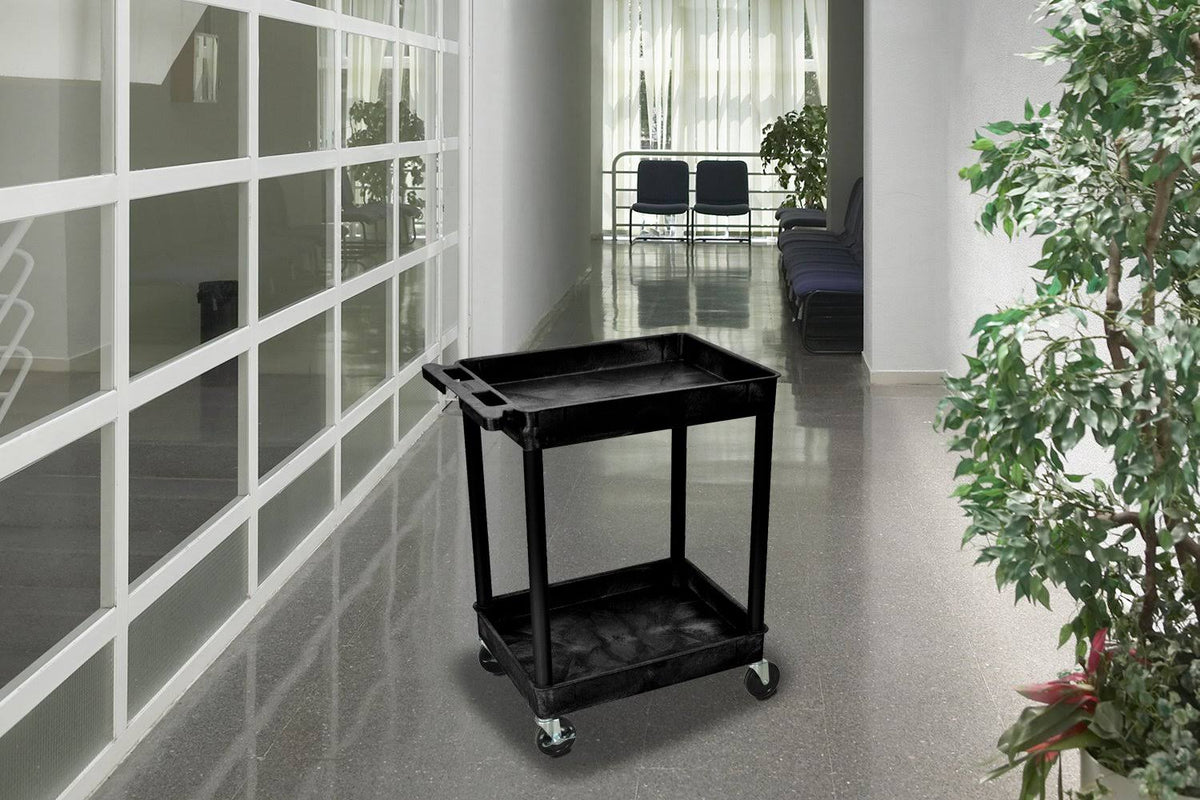 Black 2 Shelves Utility Cart N53506