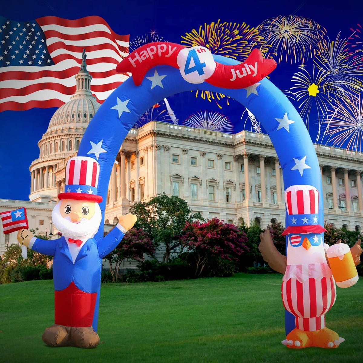 9 FT Inflatable Outdoor Decoration with LED Lights G44595