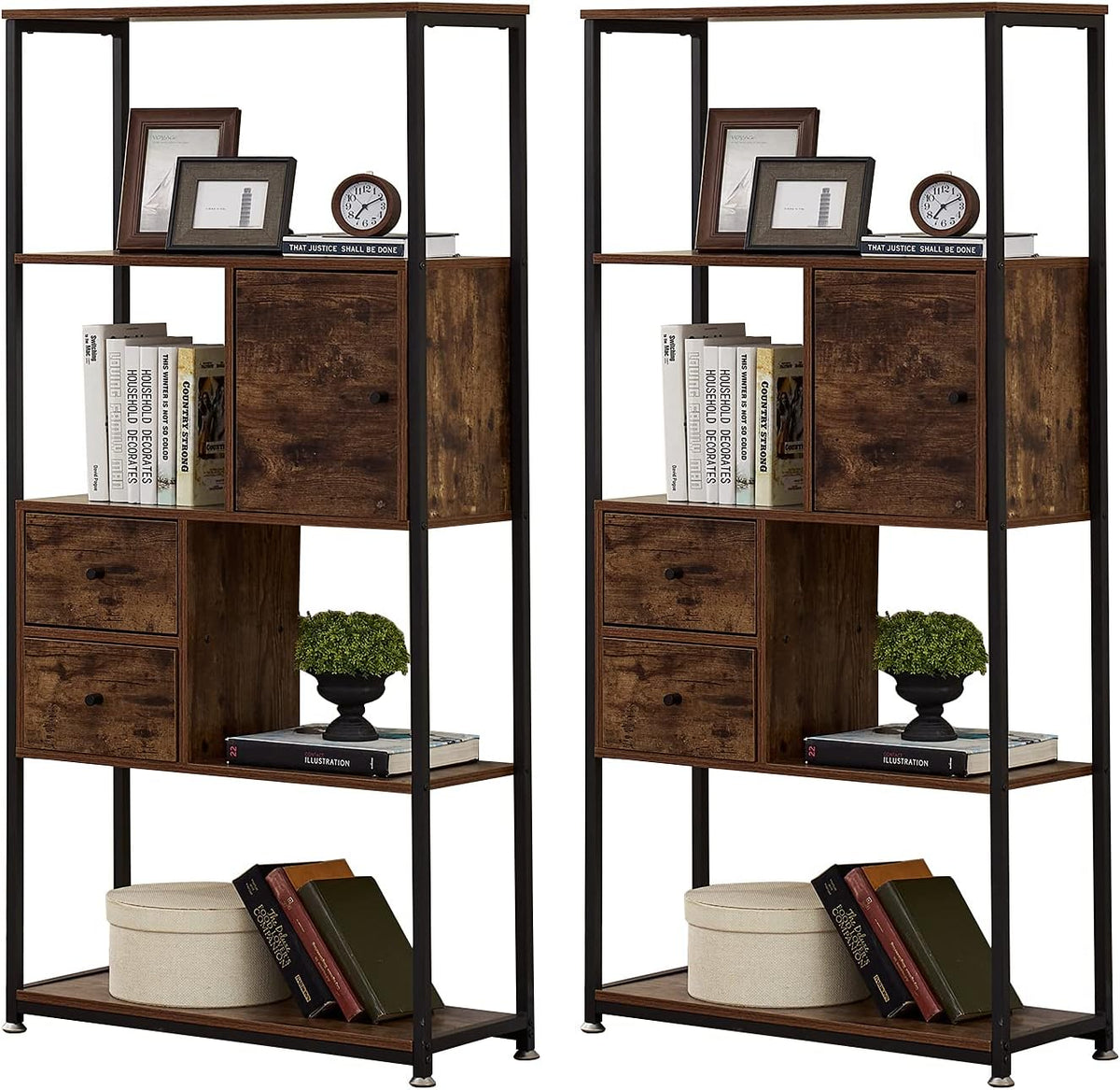 5 Tier Dark Brown Bookshelf Z20824