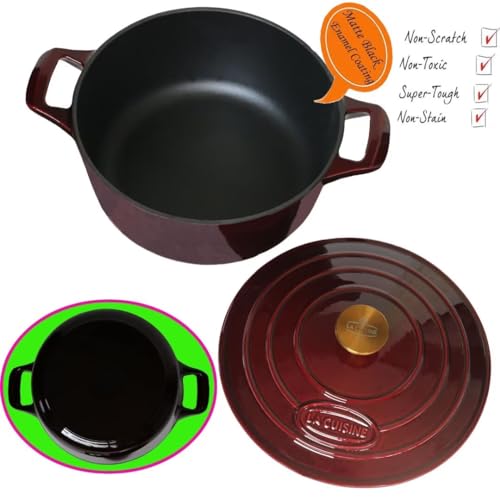 2.1 QT Enameled Cast Iron Dutch Oven with Lid L458284