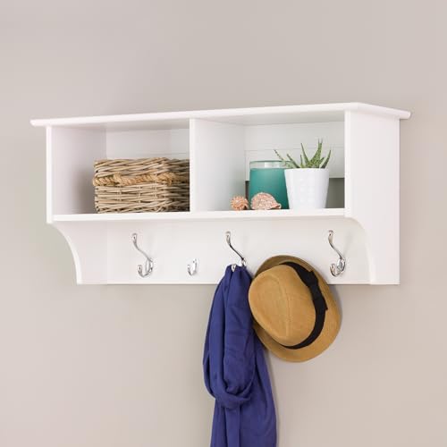 White Hanging Entryway Shelf P982