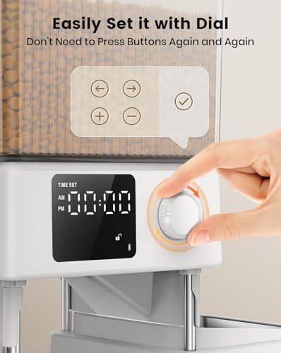 Automatic Cat Feeder with 5G WiFi, 20 Cups/5L Timed Dry Food Dispenser U946