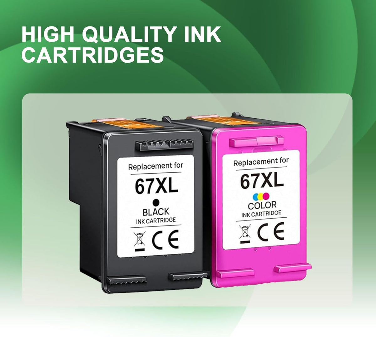 67 Ink Cartridges Black/Color Combo Pack High Yield (2-Pack) W443910