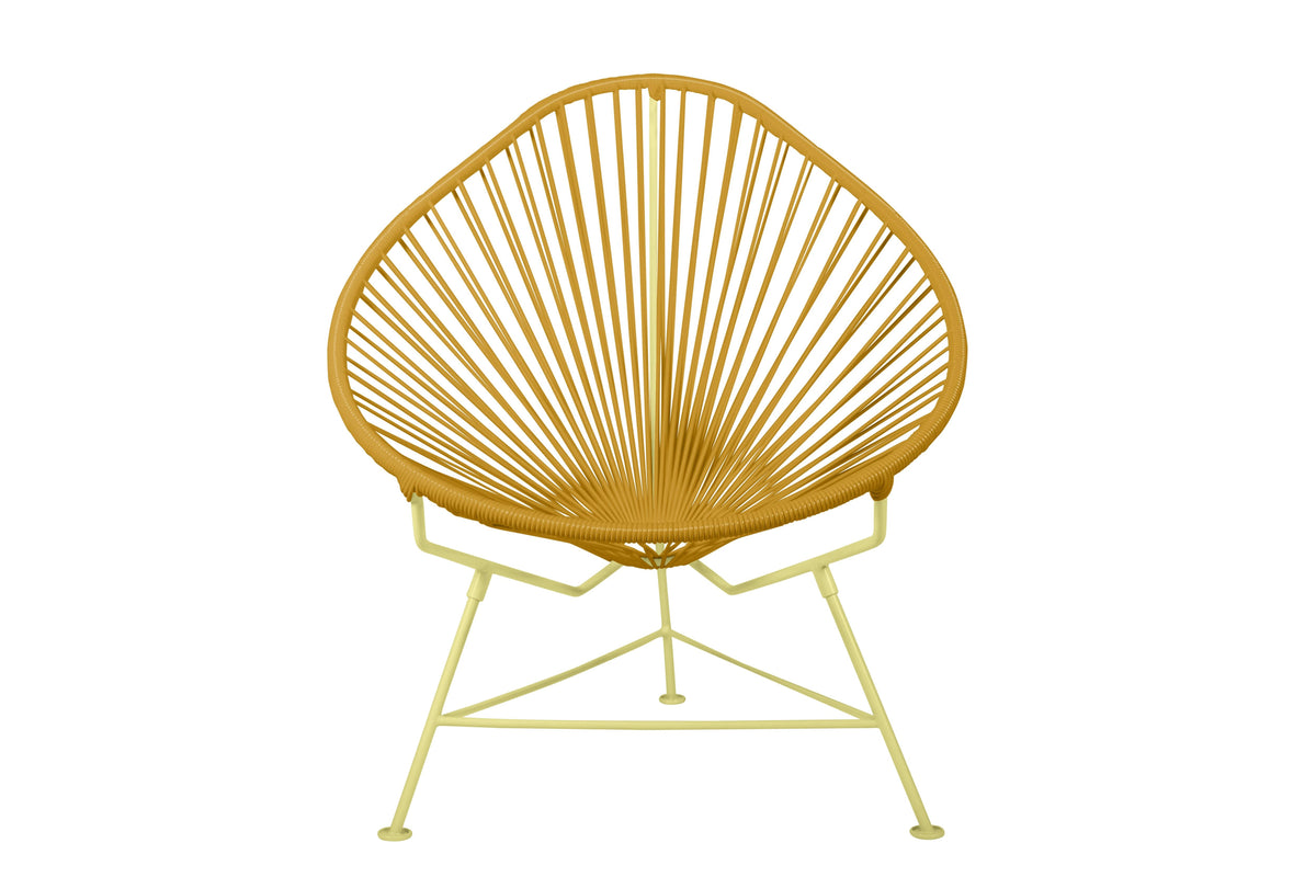 Acapulco Chair Yellow Frame Caramel J112