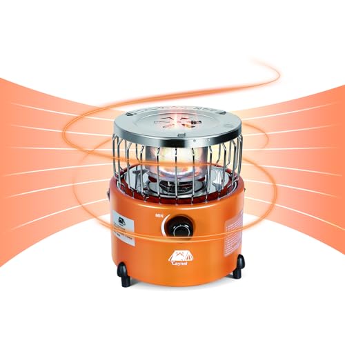 2 in 1 Portable Propane Heater and Stove, Outdoor Camping Liquefied Gas Stove, Orange I206082