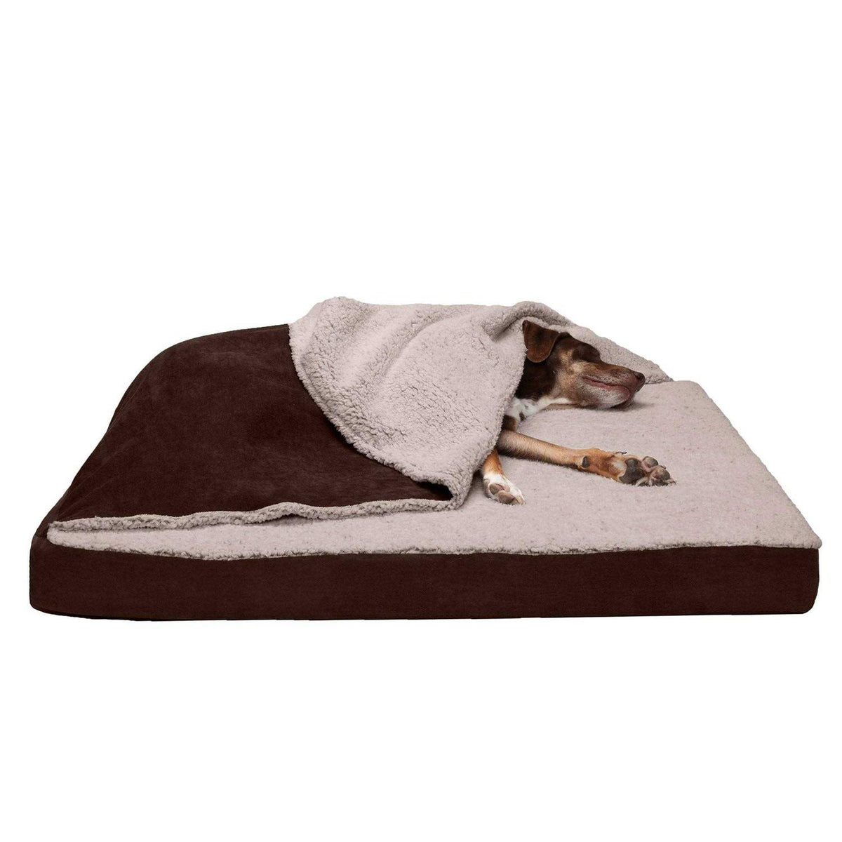 Berber & Suede Blanket Top Dog Bed C3678
