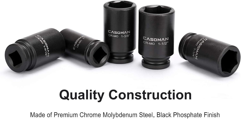 3/4 Drive Deep Impact Socket Set, 8 Piece Set, SAE Sizes A664504