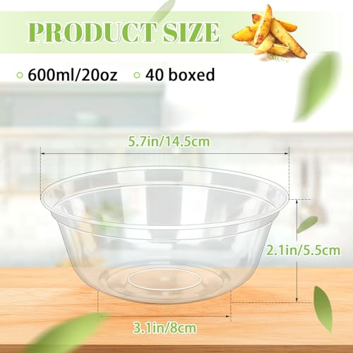 70 Pack 14oz Clear Plastic Bowls K370102