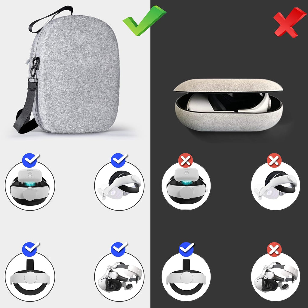 Hard Shell Carrying Case for Oculus Quest 2 Pack of 2 J156883