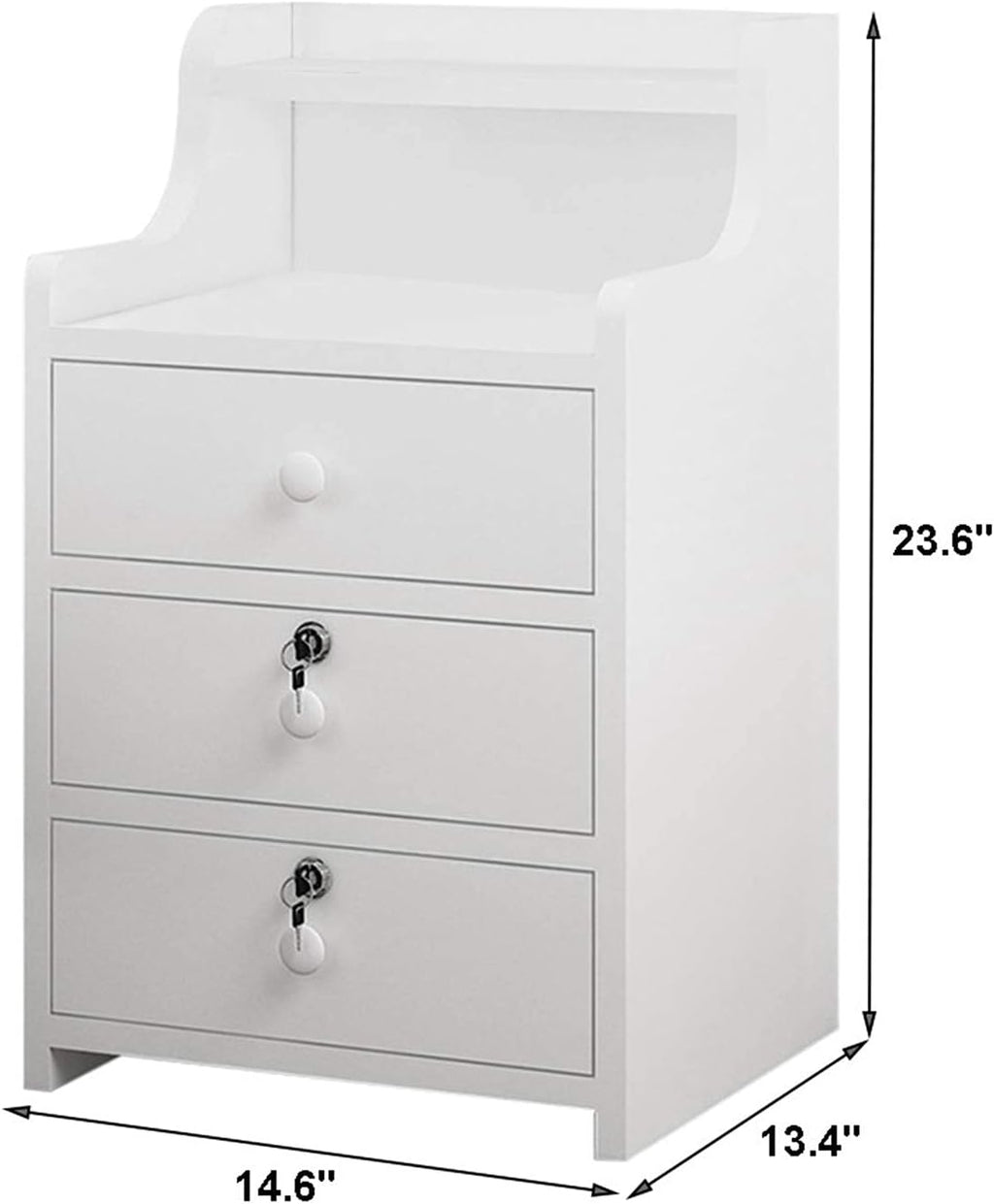 3 Drawer Wood Nightstand with Open Shelf L150865