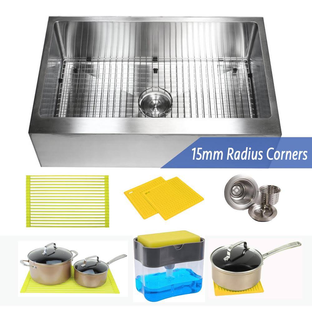 33 inch Stainless Steel Farmhouse Kitchen Sink F7865