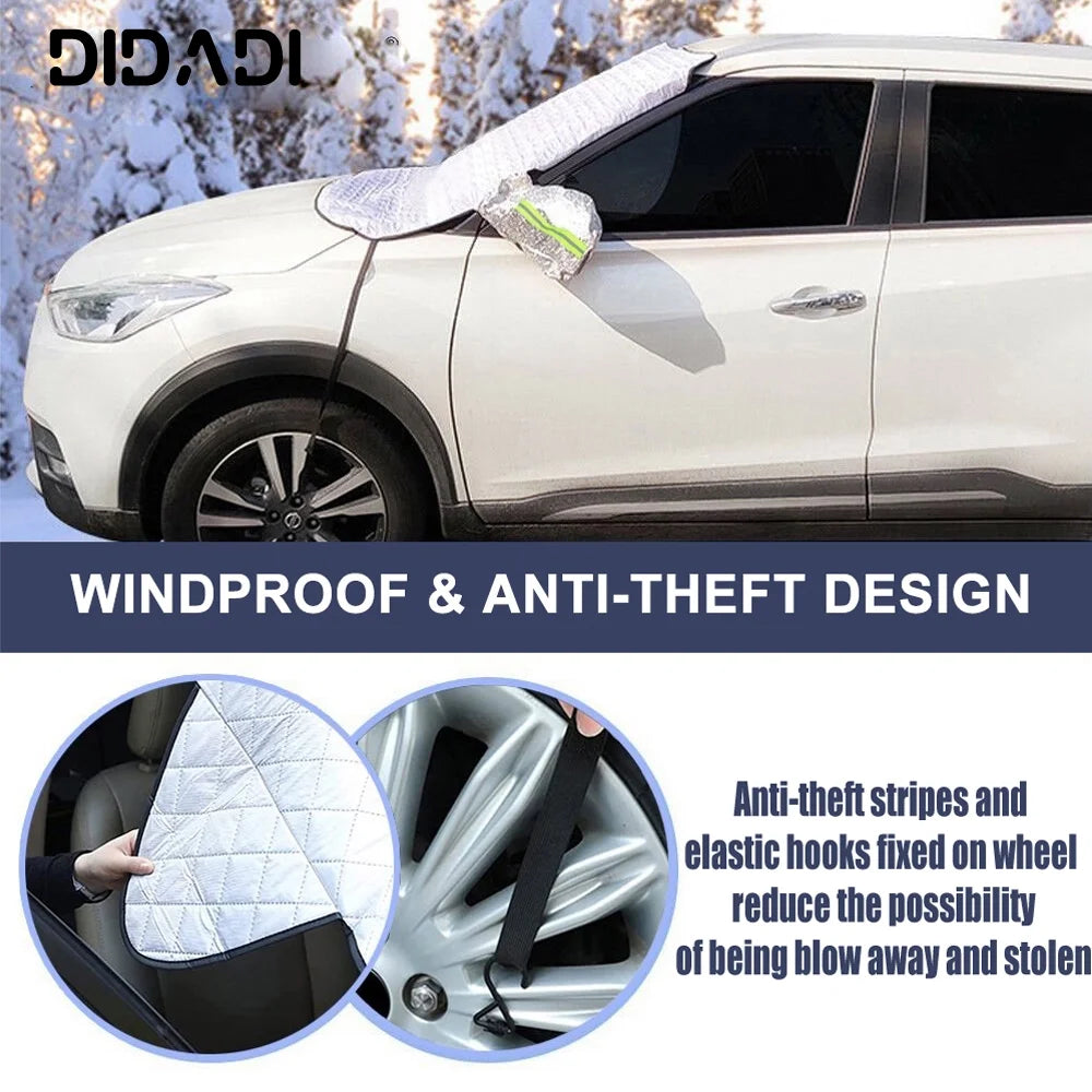 Thick Magnetic Windshield Cover for Ice Snow D343