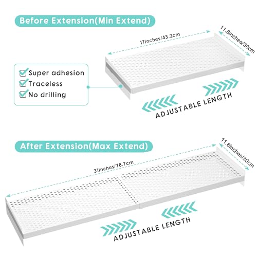 2Pack Expandable Metal Closet Shelf Organizer K65554