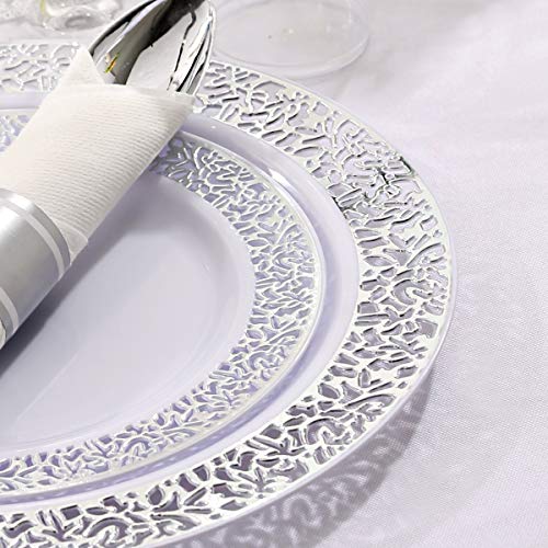 350 Pieces Gold Glitter Disposable Dinnerware Set R7980