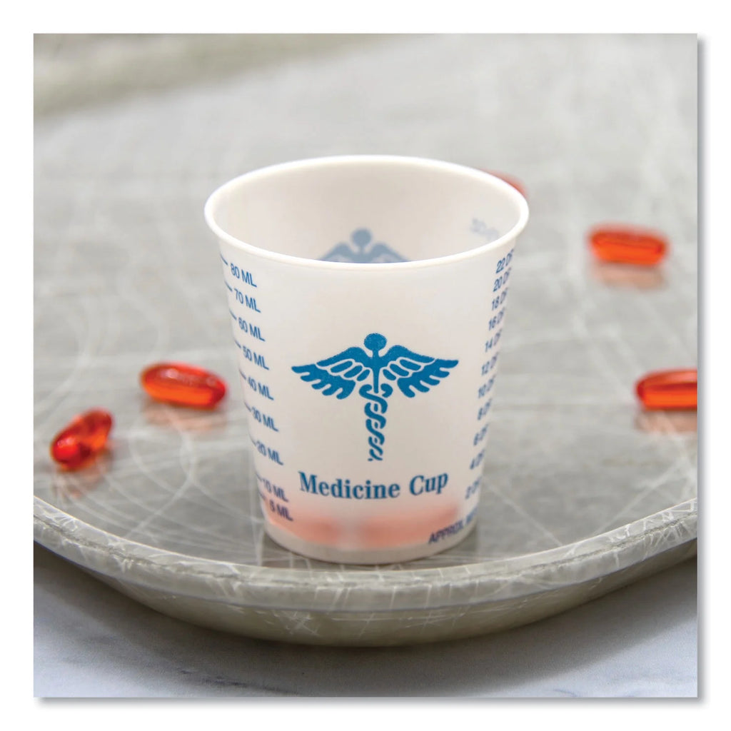 3 oz White/Blue Paper Cups G49420
