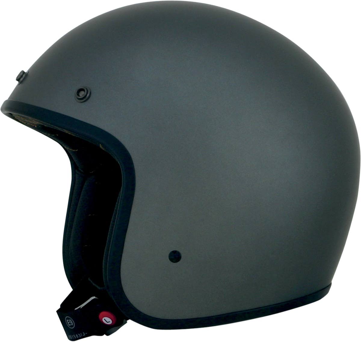 Matt Grey Solid Helmet L203