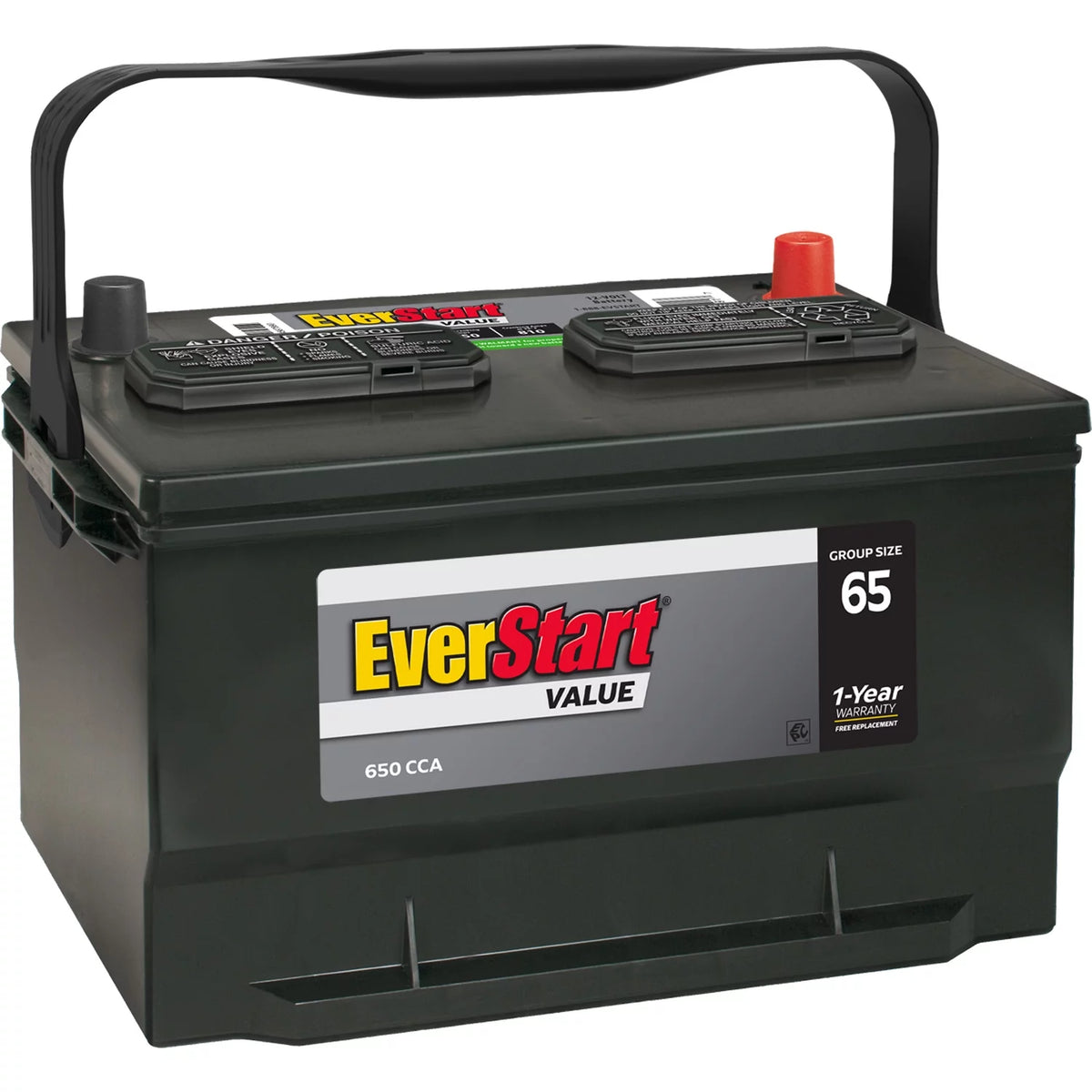 Lead Acid Automotive Battery Group Size 65 12 Volts 650 CCA O533936