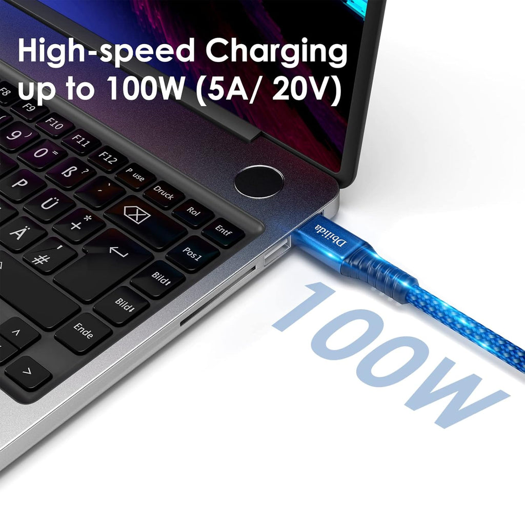 6.6ft Nylon Braided 40Gbps USB C Cable with 100W PD, Pack of 2 L7291