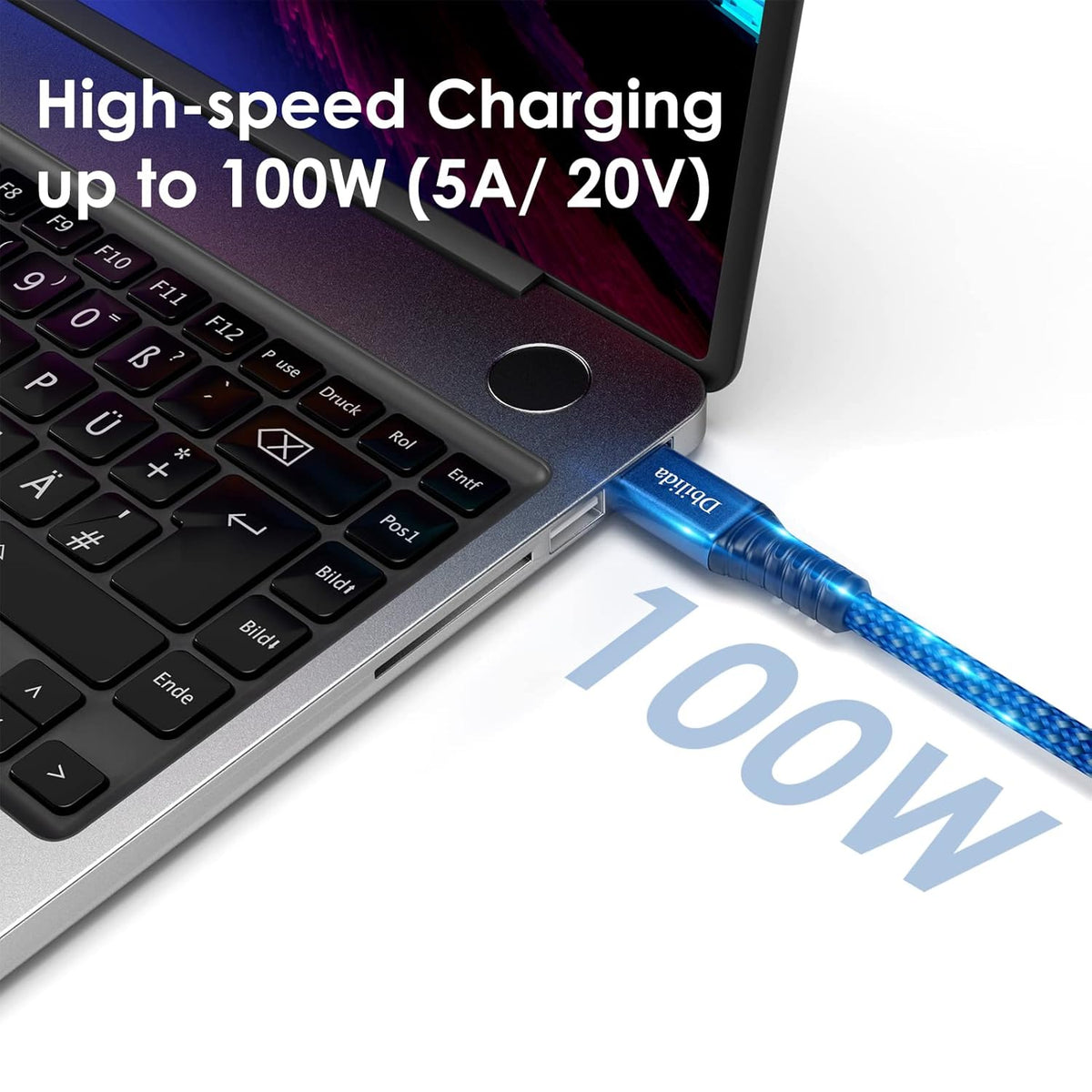 6.6ft Nylon Braided 40Gbps USB C Cable with 100W PD, Pack of 2 L7291