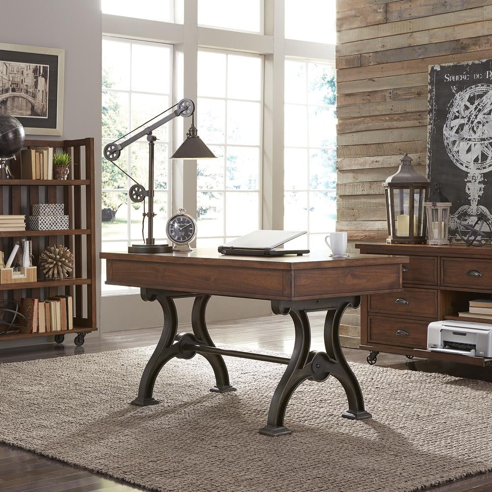 Medium Brown Wood Writing Desk P859
