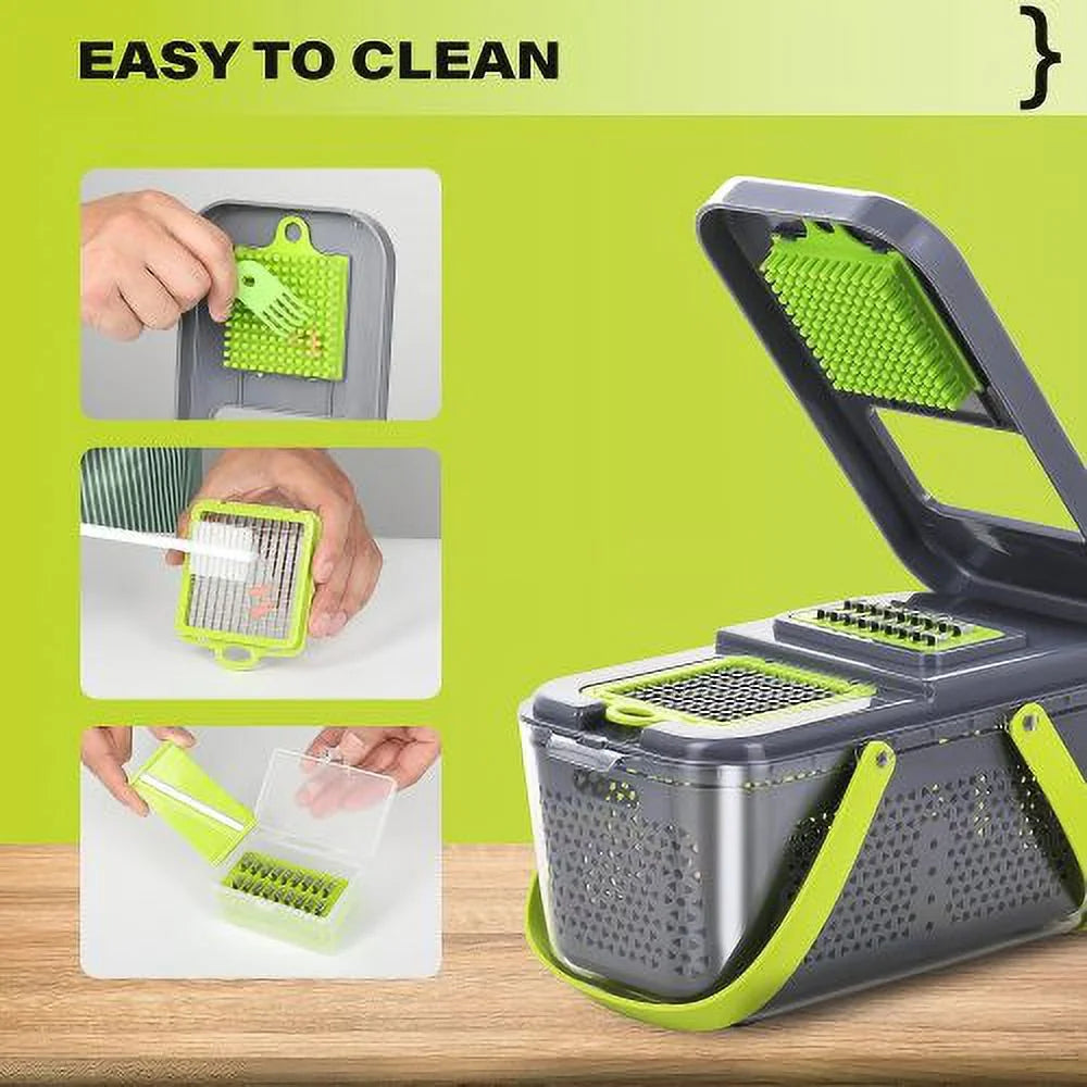 Vegetable Chopper with Container 22-in-1 13 Blades G25891